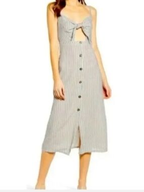 bishop + young Blue and White Striped Women's Dress